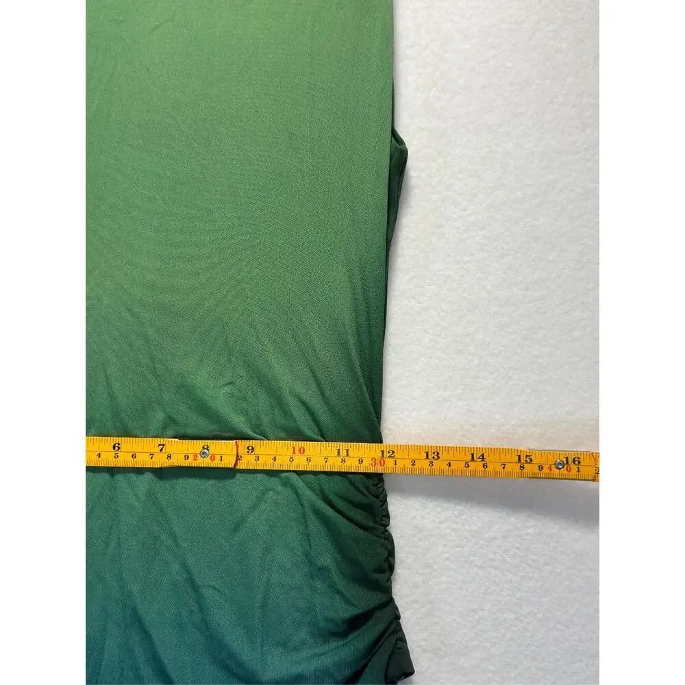 SIMKHAI Aldina Jersey Stretch Maxi Dress Blue Green Ombre, Size S Retails $645 - Picture 8 of 13